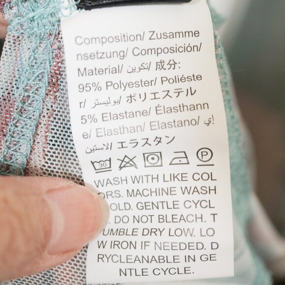 Sheer Blue Swirl Crop Top 🪺 SHEIN - Picture 6 of 7